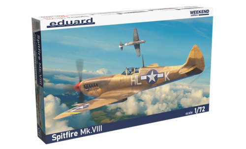 Eduard 7462 1/72 WWII Spitfire Mk VIII British Fighter (Wkd Edition Plastic Kit) Model Kit