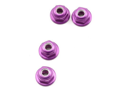 Schumacher U2135 M4 Nyloc Wheel Nut, Purple Alloy (4)