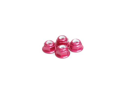 Schumacher M4 Nyloc Wheel Nut, Red Alloy (4)