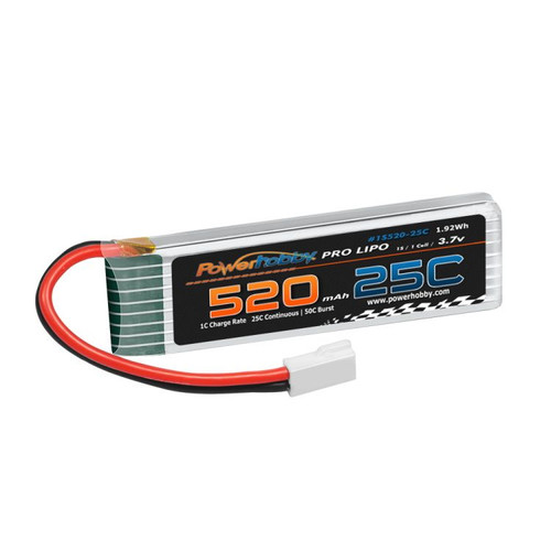 Power Hobby 1S 3.7V 520MAh 25C Lipo Battery Associated Enduro24 Crawler