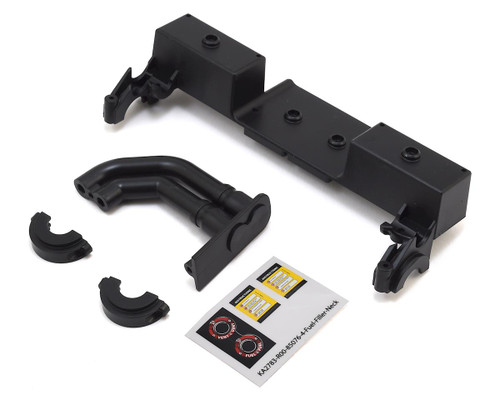 Traxxas 8420 Chassis tray/ driveshaft clamps/ fuel filler (black)