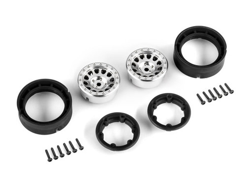 Traxxas 9781-SATIN Wheels, 1.0", Method Race Wheels 105 Beadlock Satin Chrome