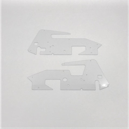 1RC Racing Body Side Panels, LH/RH, Clear, 1/18 Silver Crown