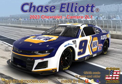 Salvinos JR Hendrick Motorsports Chase Elliott 2023 NEXT GEN Primary Chevrolet Camaro 1/24 Scale Model Kit