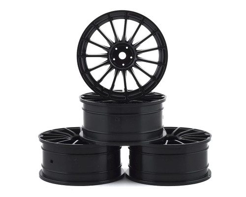 MST 24mm LM Wheel (Black) (4) (0mm Offset) w/12mm Hex