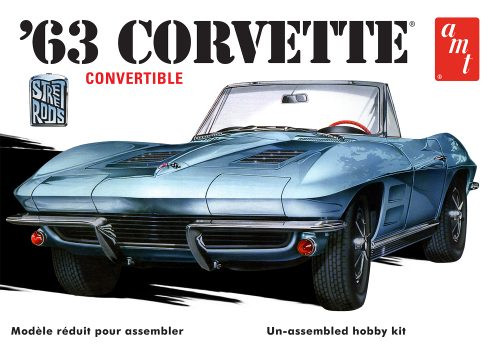AMT 1335M 1963 Chevy Corvette Convertible 1/25 Model Kit