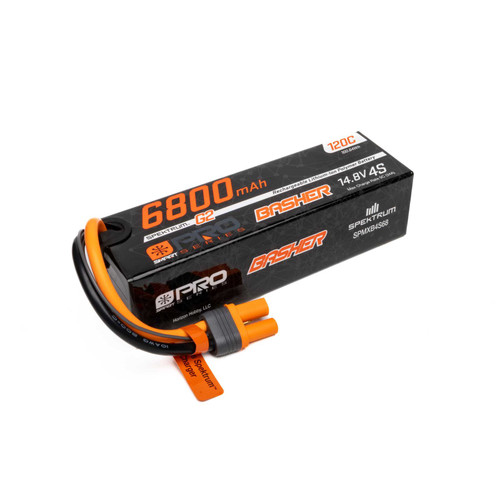 Spektrum 14.8V 6800mAh 4S 120C Smart G2 Pro Basher LiPo: IC5