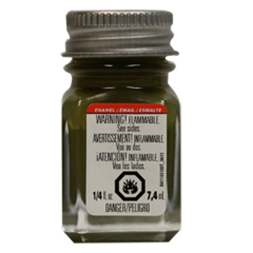 Testors Flat Olive Green Enamel Paint 1/4oz