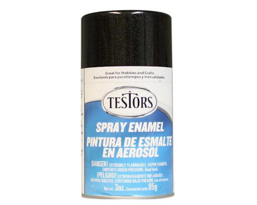 Testors Black Metallic Enamel Spray Paint 3oz