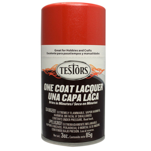 Testors One Coat Revving Red Extreme Lacquer Spray 3 oz