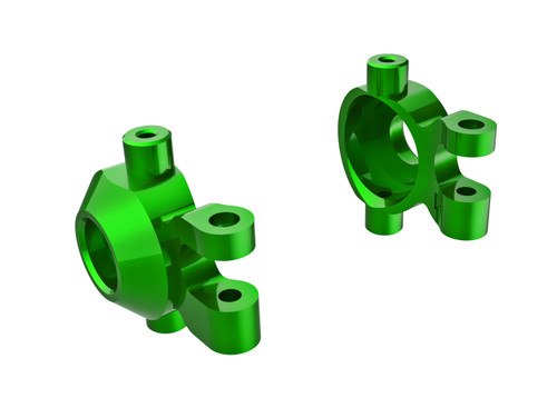 Traxxas 9737-GRN Steering blocks, 6061-T6 aluminum (green-anodized)