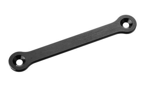 Team Corally Steering Rack - Dual Stiffener - Swiss Made 7075 T6 Aluminum - 2mm - Hard Anodized - Black