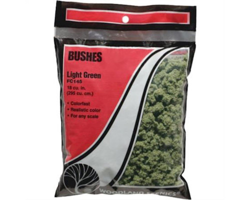 Woodland Scenics Bushes Bag, Light Green/18 cu. in.