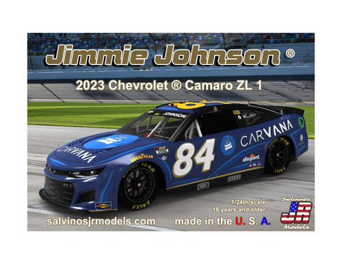 Salvinos JR LMC2023JJP Legacy Motor Club Jimmie Johnson 2023 Next Gen Chevrolet Camaro 1/24 Model Car Kit