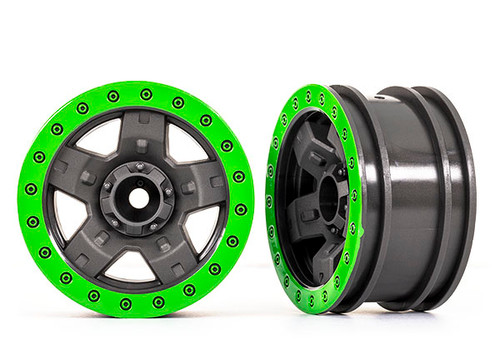 Traxxas 8180-GRN TRX-4 Sport 2.2 Beadlock Style Wheels, Gray/Green