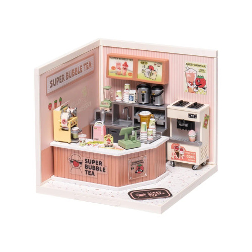 Rolife Super Creator Double Joy Bubble Tea Plastic DIY Miniature House Kit DW006 Rolife Super Creator Double Joy Bubble Tea Plastic DIY Miniature House Kit DW006