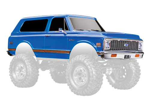 Traxxas 9130-BLUE Body, Chevrolet Blazer (1972), complete, blue (painted) (requires #8072X inner fenders)
