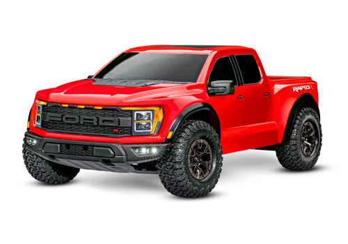 ford raptor lifted red