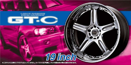 Aoshima 1/24 VOLK RACING GT-C 19inch Wheel and Tire Set