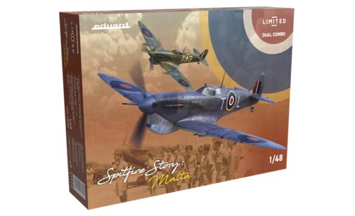 Eduard 1/48 WWII Spitfire Mk Vb/Vc Malta Fighters Dual Combo (Ltd Edition Plastic Kit)