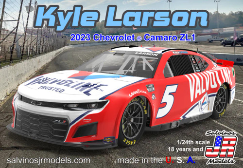 Salvinos JR Hendrick Motorsports Kyle Larson 2023 Valvoline  1/24 Scale Model Kit