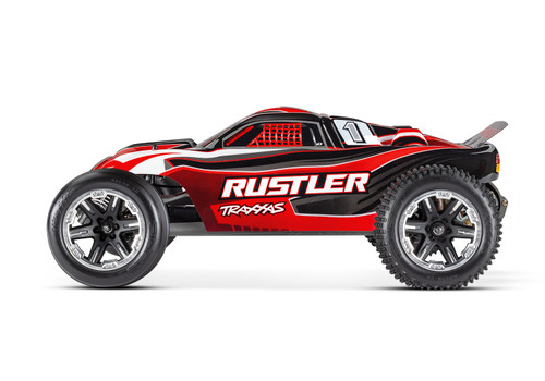 Traxxas Rustler 1/10 Scale Stadium Truck w/USB-C, Red