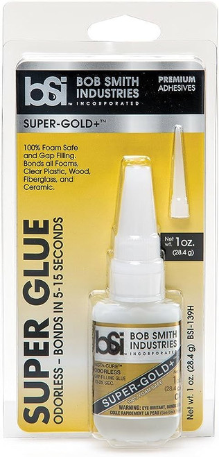 BSI Super-Gold+ Super Glue Odorless Foam Safe Gap Filling Cyanoacrylate 1 oz.