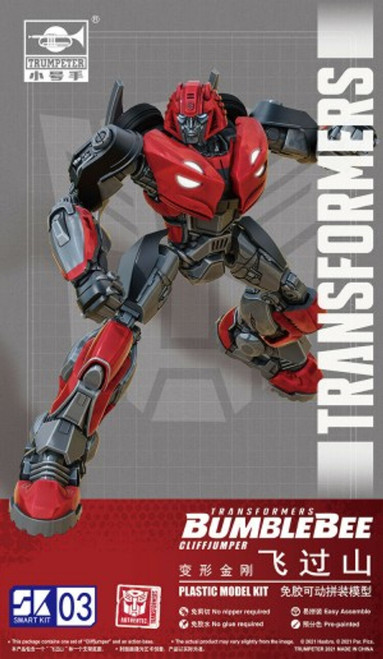 Trumpeter Transformer Cliffjumper from Bumblebee Movie (3.5" Pre-Painted Snap) Model Kit