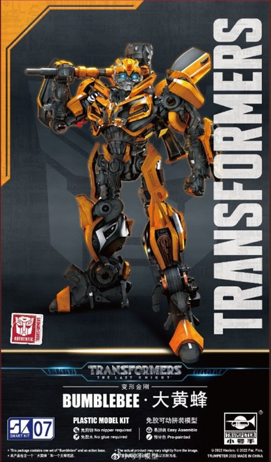 Trumpeter Transformer Bumblebee from The Last Knight Bumblebee Movie (3.5" Pre-Painted Snap) Model Kit