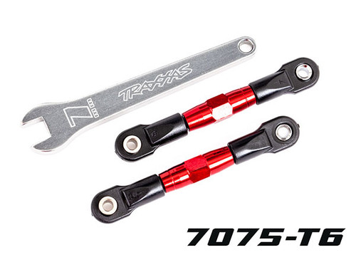 Traxxas 2443R Camber links, rear (TUBES red-anodized)