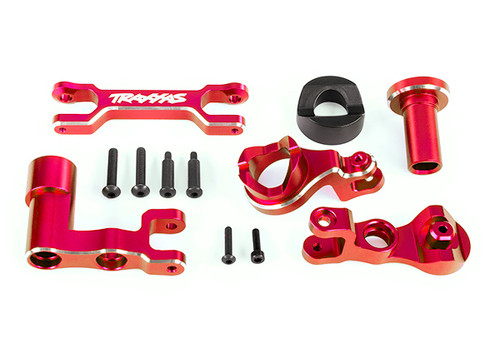 Traxxas 7843-RED Steering bellcranks/draglink (red-anodized) (fits XRT)