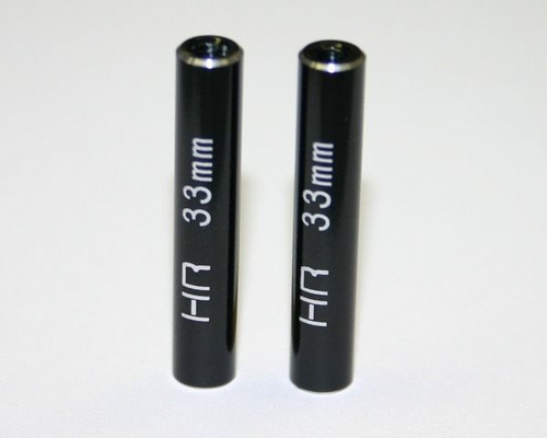 Hot Racing Aluminum Standoff Post Link 6x33mm w/ M3 Threads, Black, 2pcs