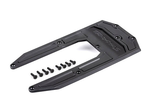 Traxxas 9623 Skidplate, chassis, black (fits Sledge)