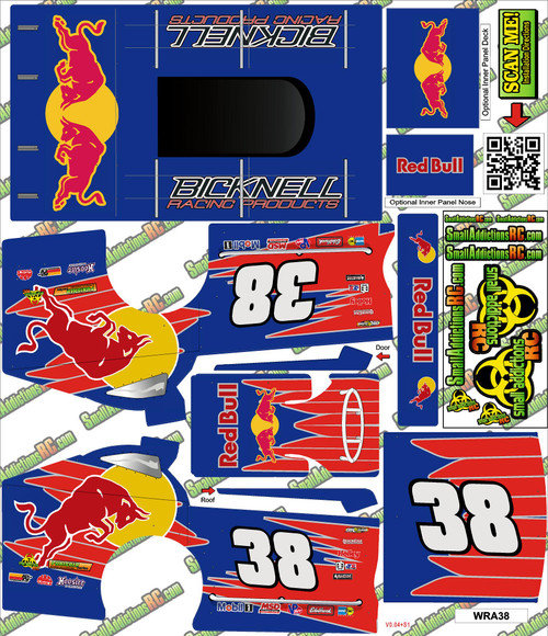 Red Bull Racing Wrap Anime wrap vinyl stickers Fit With Any Cars