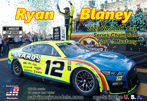 Salvinos JR PF2023RBPX -Ryan Blaney 2023 Champion 1/24 Scale Model Kit