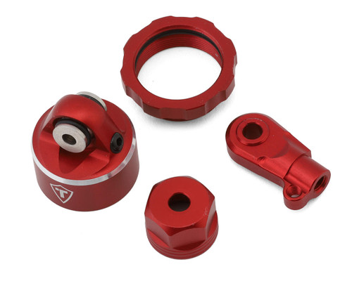 Treal Hobby Losi Promoto MX CNC Aluminum Shock Cap With Bottom Retainer Set (Red)