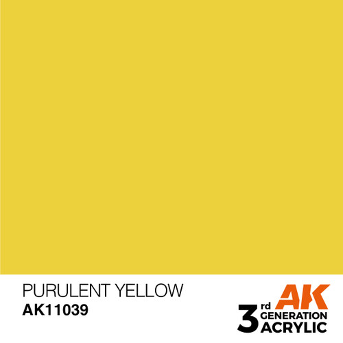 AK Interactive 3G Acrylic Purulent Yellow 17ml