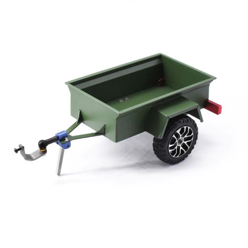 PowerHobby Aluminum Mini RC Crawler 1/24 Trailer, Green, for Axial