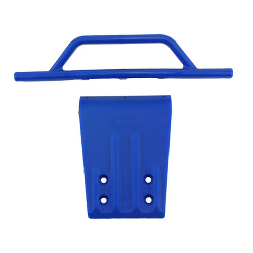 RPM 80955 Front Bumper & Skid Plate, for Traxxas Slash/Nitro Slash, Blue