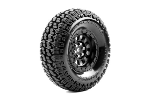 Louise R/C CR-Griffin 1/10 1.9 Crawler Class 1 Tires, 12mm Hex on Black Rim, Super Soft, Front/Rear (2)