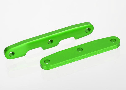 Traxxas 6823G Bulkhead tie bars, front & rear, aluminum (green-anodized)