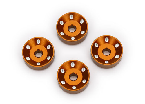 Traxxas 10257-ORNG Wheel washers, machined aluminum, orange (4)