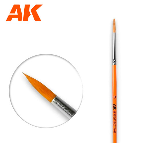 AK Interactive Round Brush 8 Synthetic