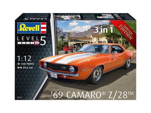 Revell Germany 7727 1/12 1969 Chevy Camaro Z/28 Car (3 in 1) (Ltd Edition)