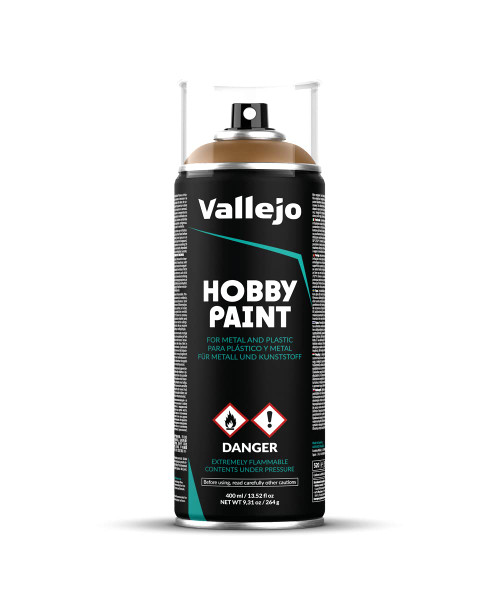 Vallejo Leather Brown Fantasy Solvent-Based Acrylic Paint 400ml Spray