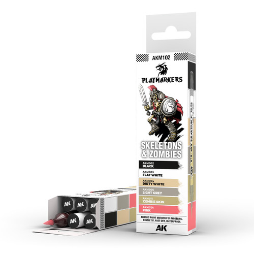 AK Interactive M102 Playmarkers Set - Skeletons & Zombies (6 Ref.)