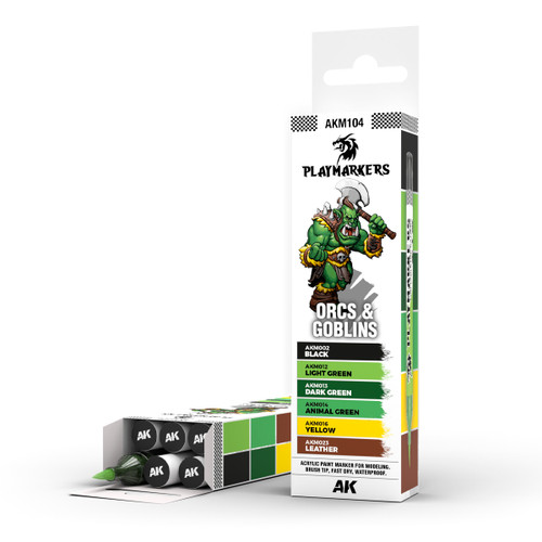 AK Interactive M104 Playmarkers Set - Orcs & Goblins (6 Ref.)