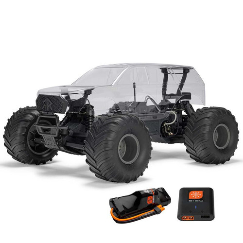 Arrma 1/10 GORGON 2WD RTA Kit Brushed Monster Truck (Battery & Charger Included), Clear