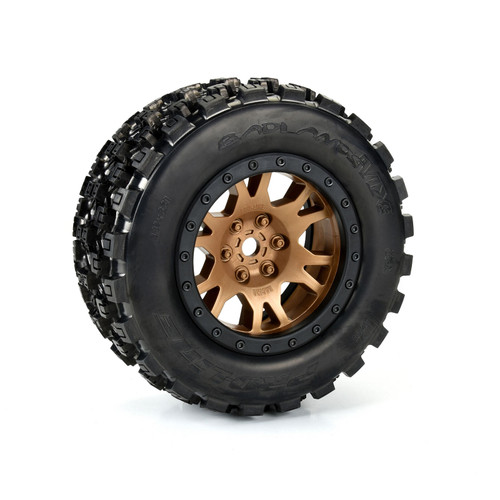 Proline 1013115 Limited Edition Badlands MX43 Pro-Loc F/R Mounted 24mm Bronze/Black Impulse (2): X-MAXX