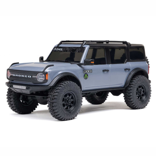 Axial 1/30 SCX30 Ford Bronco 4X4 RTR Brushed Rock Crawler (Battery & Charger Included), Gray Axial 1/30 SCX30 Ford Bronco 4X4 RTR Brushed Rock Crawler (Battery & Charger Included), Gray